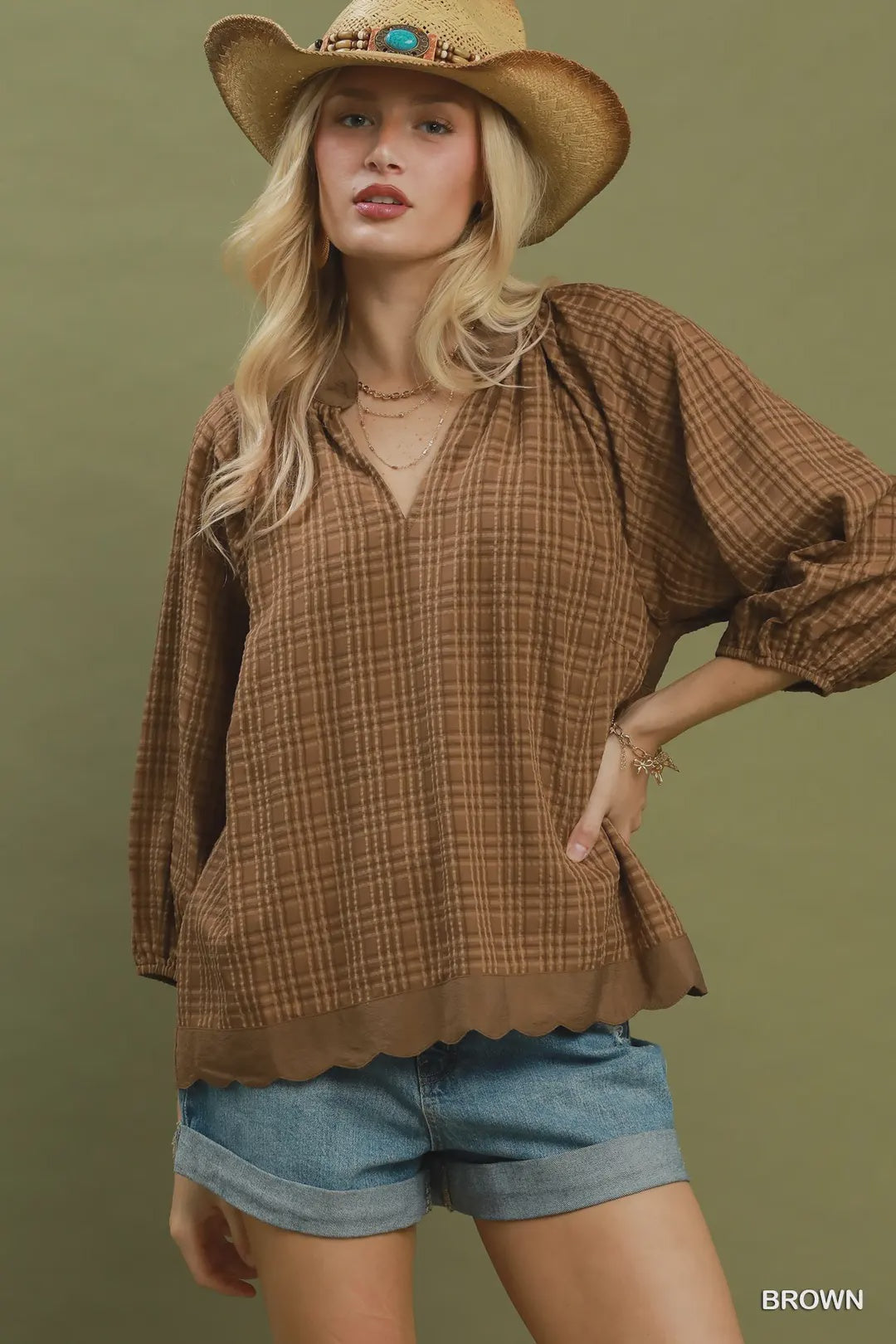 All You Need Brown Top
