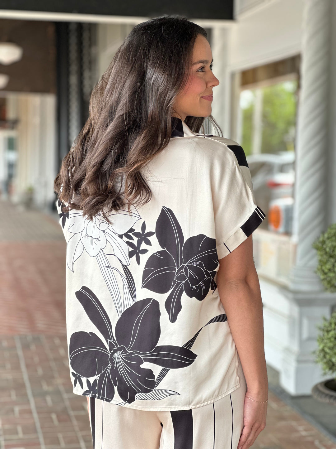 Roses Top in Cream