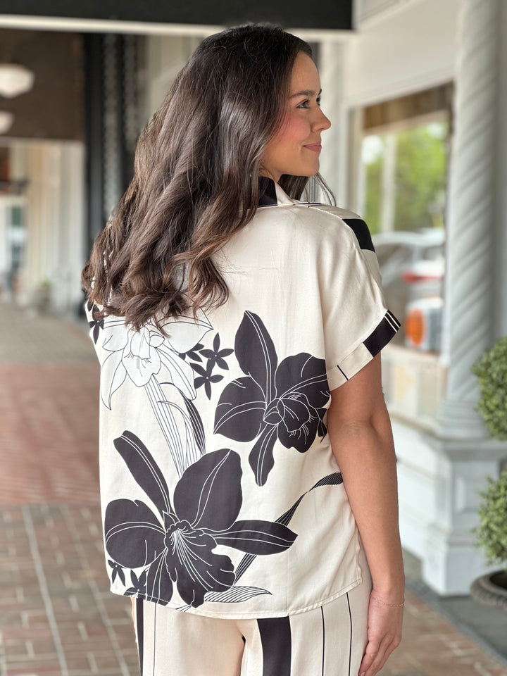 Roses Top in Cream