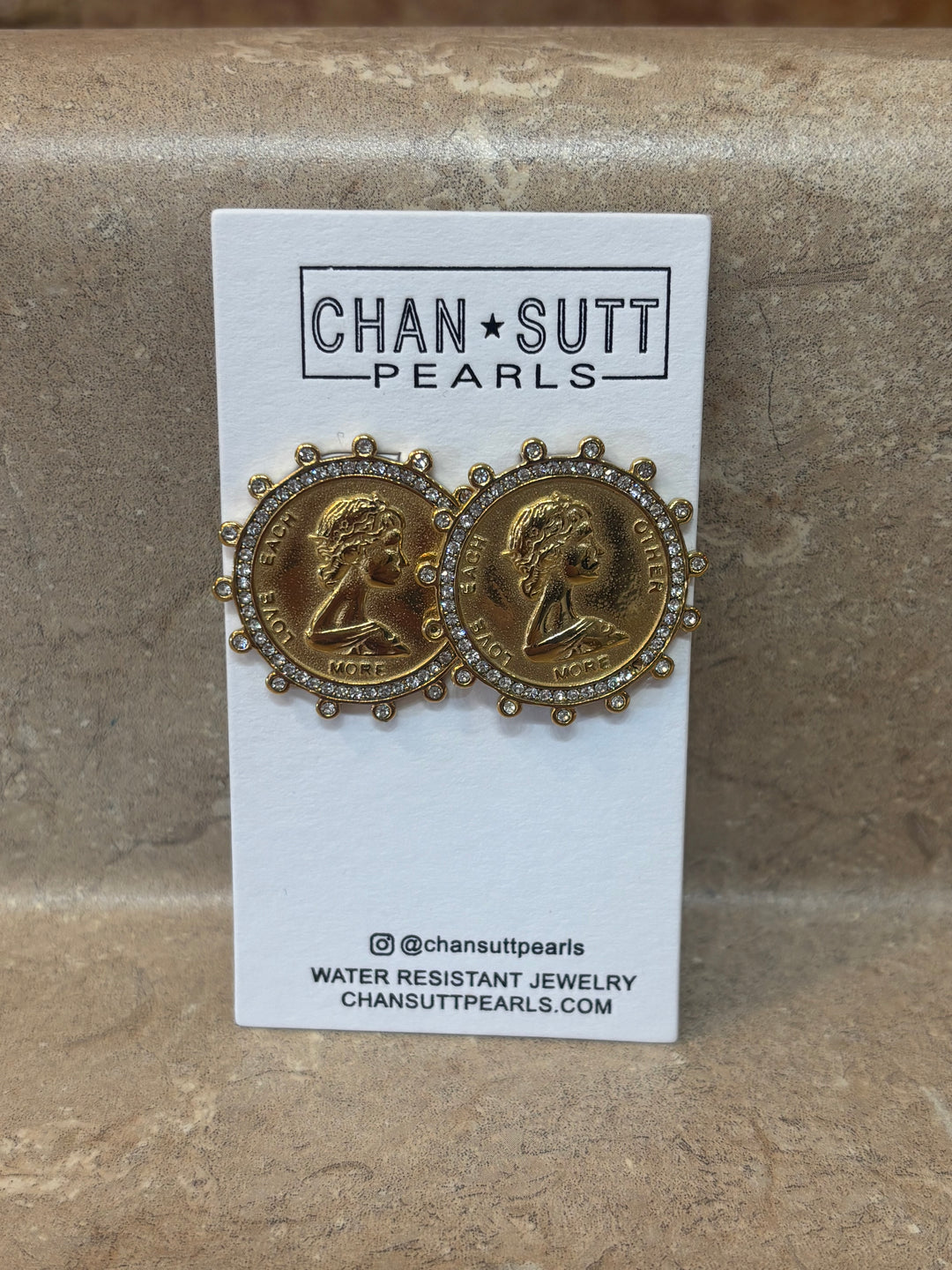 LOVE EACH OTHER MORE COIN EARRINGS