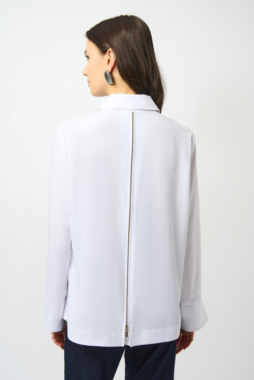 Joseph Ribkoff Classic Button Closure Shirt in Artic White