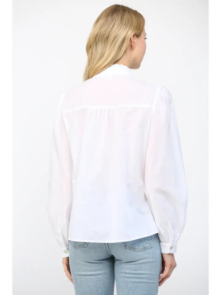 White Button Down Top