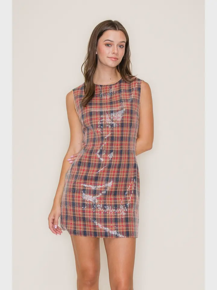 Here All Along Sequin Mini Dress