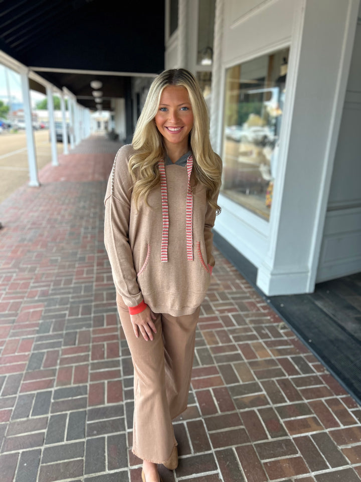 Chunky Cotton Hoodie in Oat