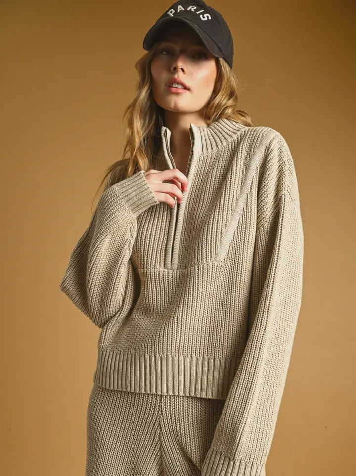 Nothing More To Say Beige Sweater