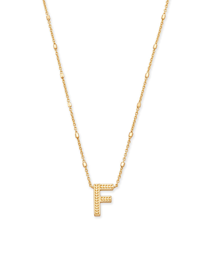 Kendra Scott Letter Pendant Necklace in Gold