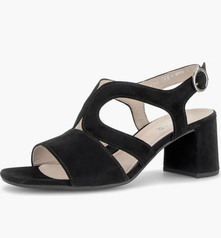 Gabor Black Suede Heel