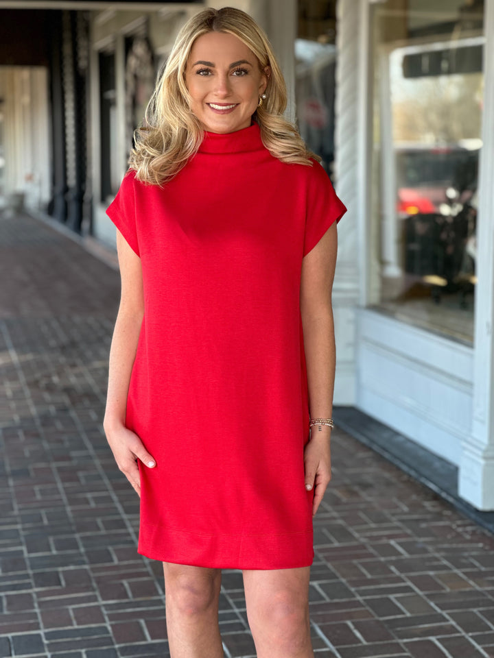 Jersey Pocket Dress in Red