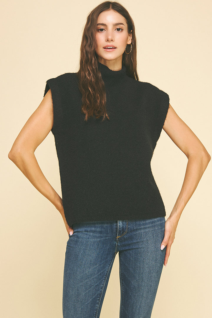 Sleeveless Sweater in Black