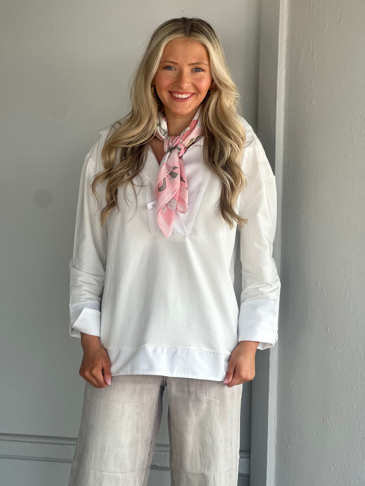 Robin Long Sleeve Top in White