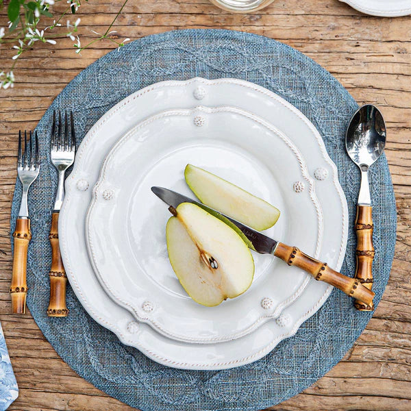 Juliska Berry & Thread Flared Dessert/Salad Plate in Whitewash