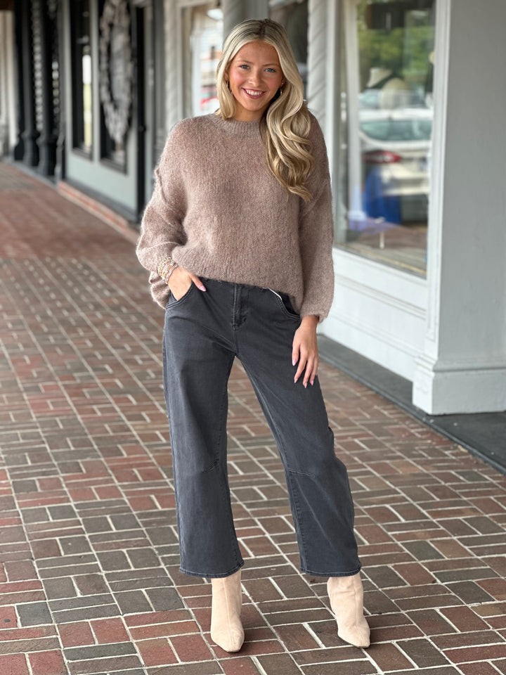 Soft Touch Mocha Crew Sweater