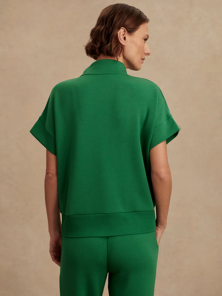 Varley Ritchie Short Sleeve Sweat in Verdant Green