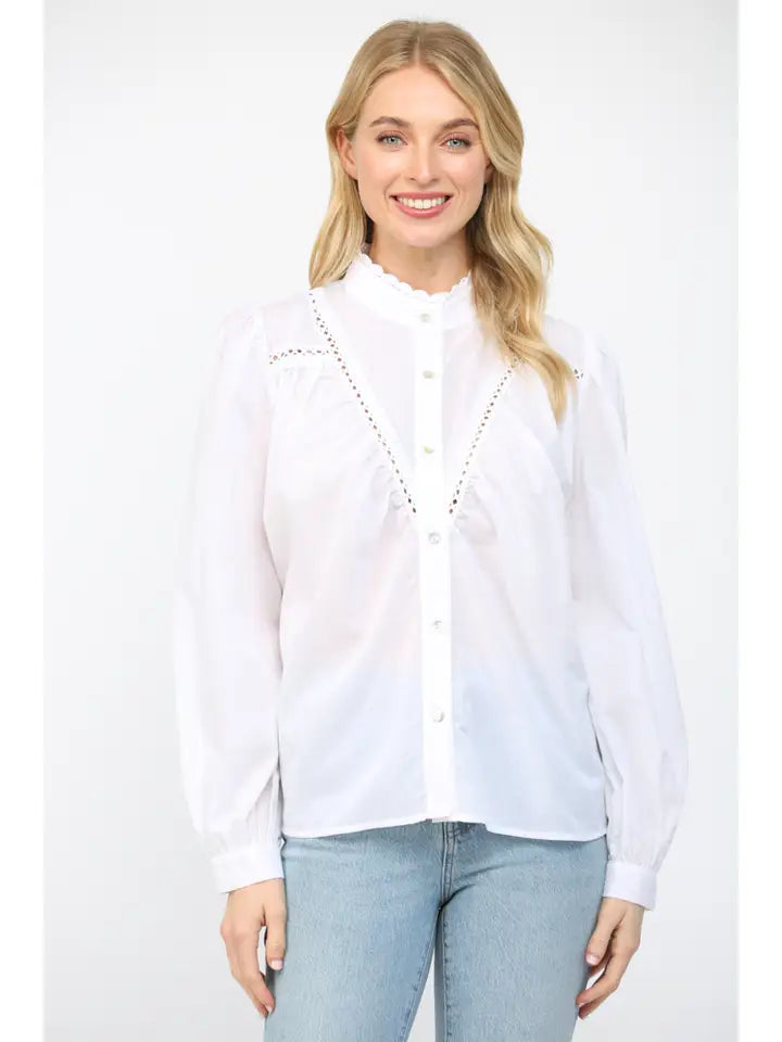 White Button Down Top