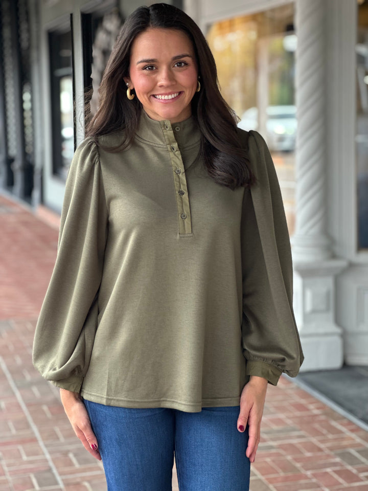 On The Move Top in Olive