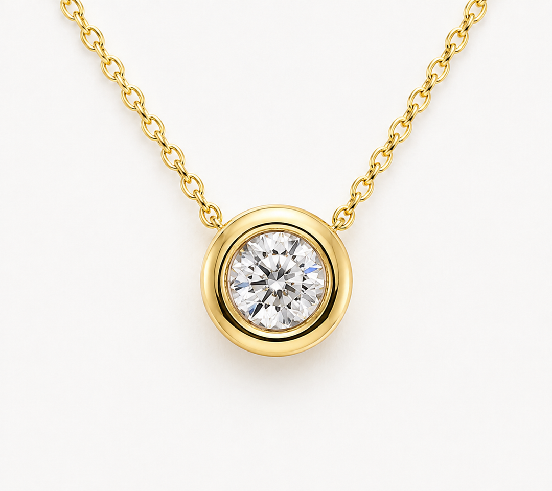 Heera Moti Circle Diamond Necklace