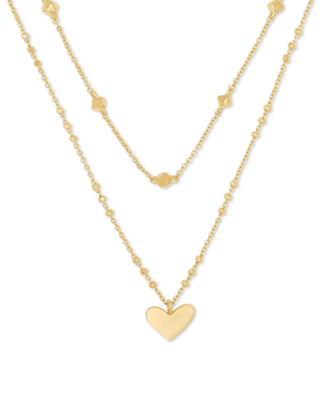 Kendra Scott Ari Heart Multi Strand Necklace in Gold Metal