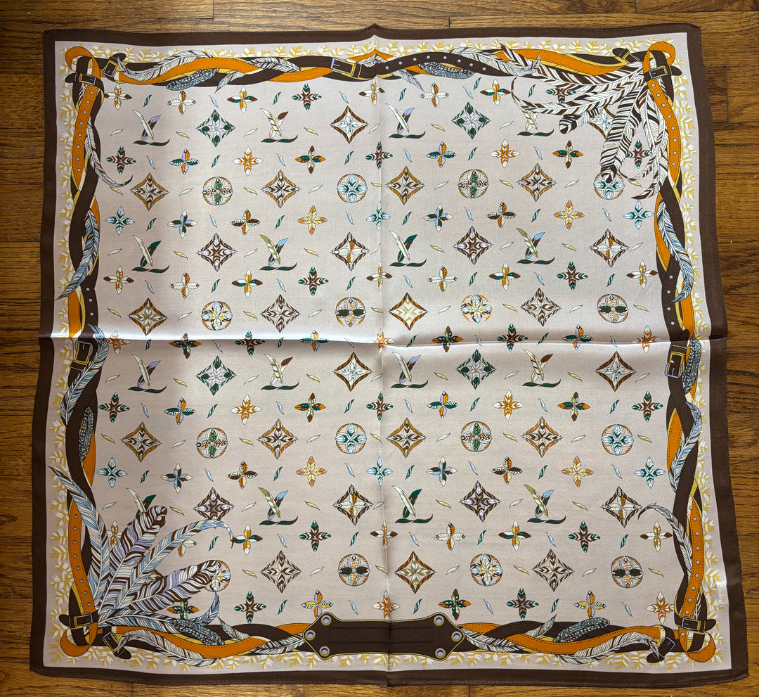 Brown Silk Scarf