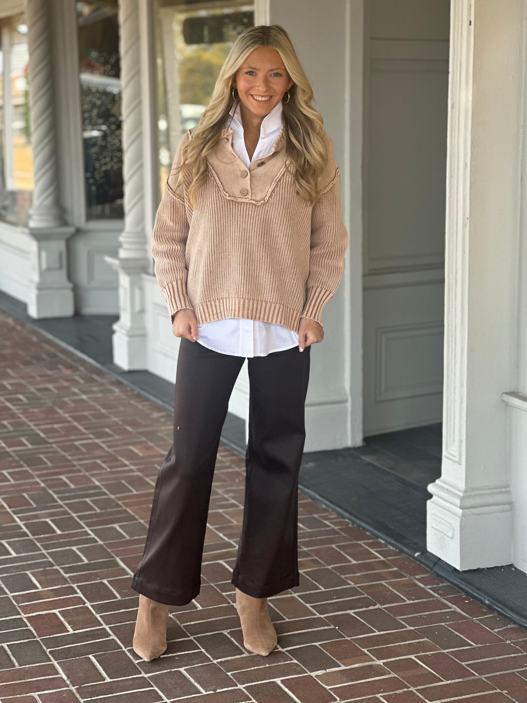 Let It Be Taupe Sweater