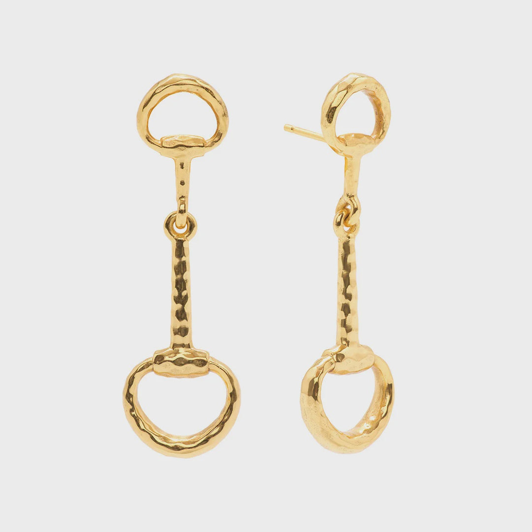 Capucine De Wulf Equestrian Snaffle Bit Earrings - Gold