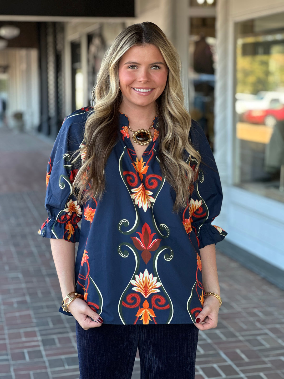 Maude Vivante Maddie Top in Ornate