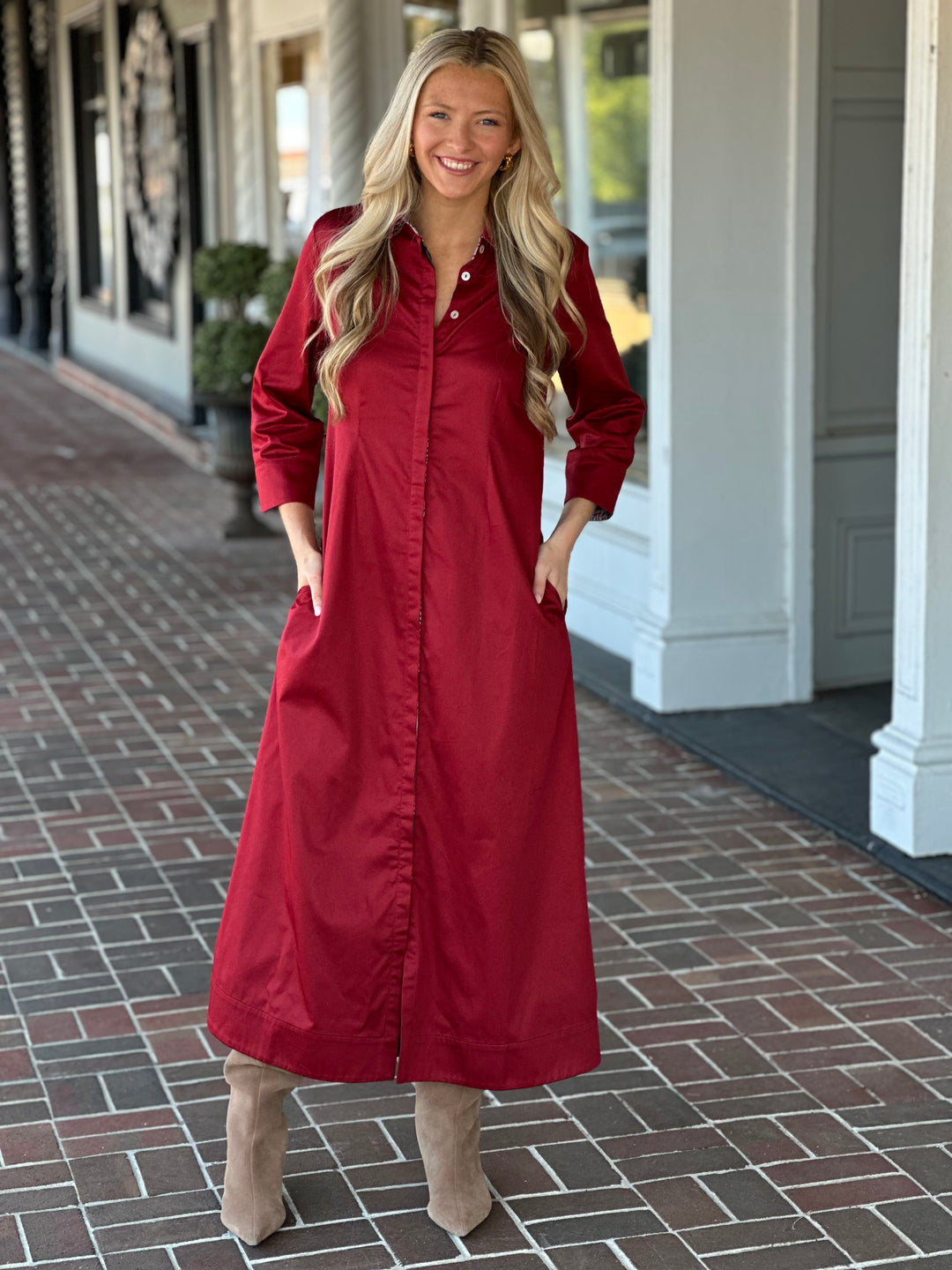 Perlavera Maria Maxi Dress in Wine