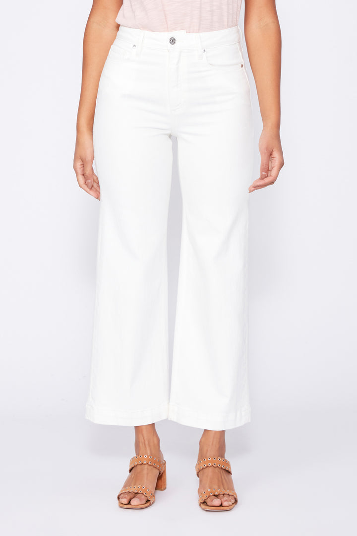 Paige Denim Anessa Wide Leg Jean in Light Ecru
