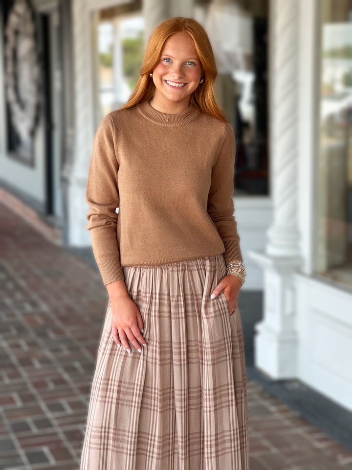 Ultra Soft Classic Box Cut Sweater in Clay