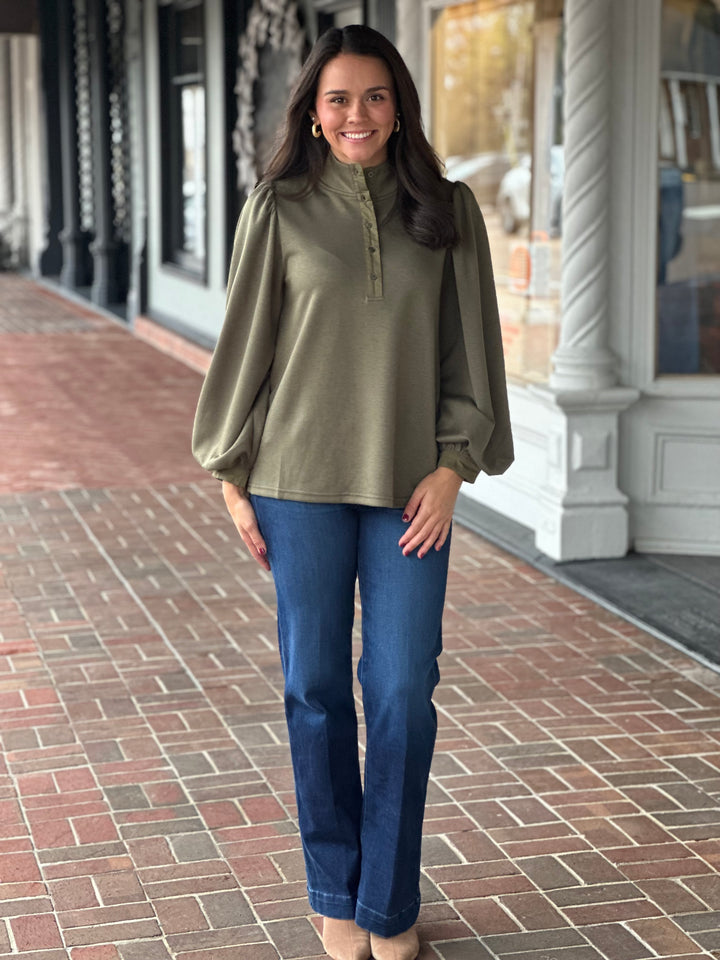 On The Move Top in Olive