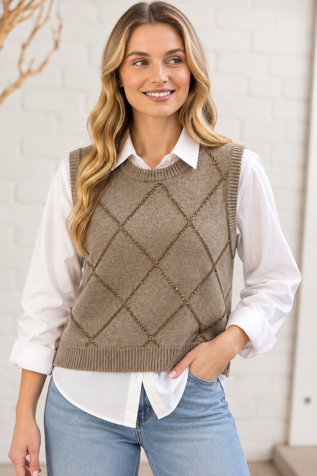 Held Together Taupe Sweater