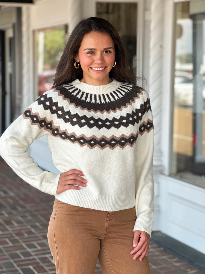 Ivory Pattern Sweater