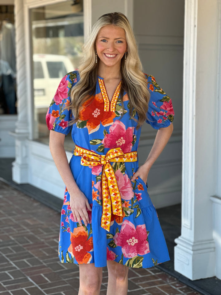 Gwen Dress in Capri Blossoms