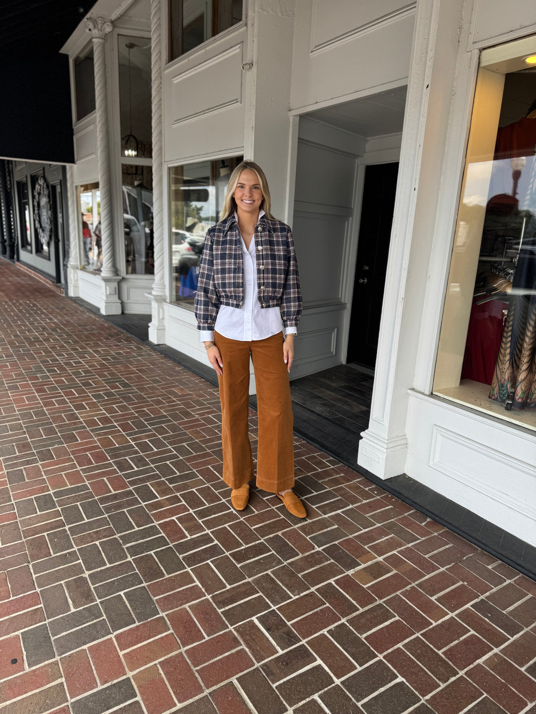 Scottie Corduroy Flare Leg Pant in Leather Brown