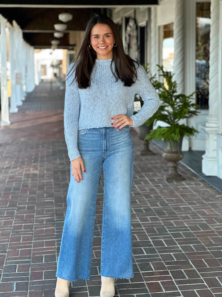 Free People Opal Sweater in Cashmere Blue