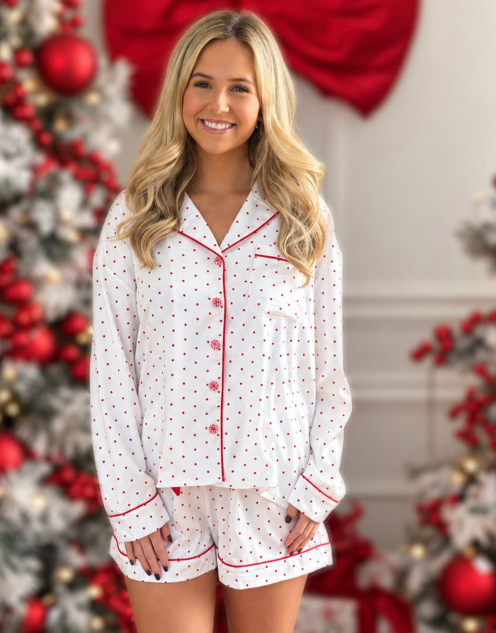 Bright & Joyful Embroidery Satin PJ Set