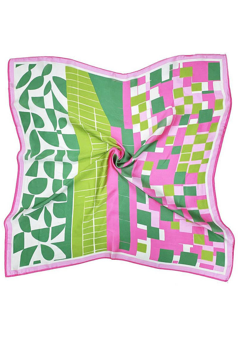 Geo Print Square Scarf