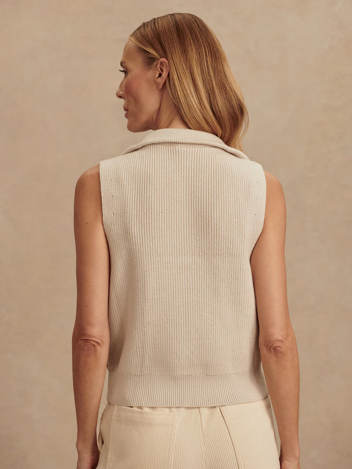 Varley Amina Half-Zip Knit in Silver Birch