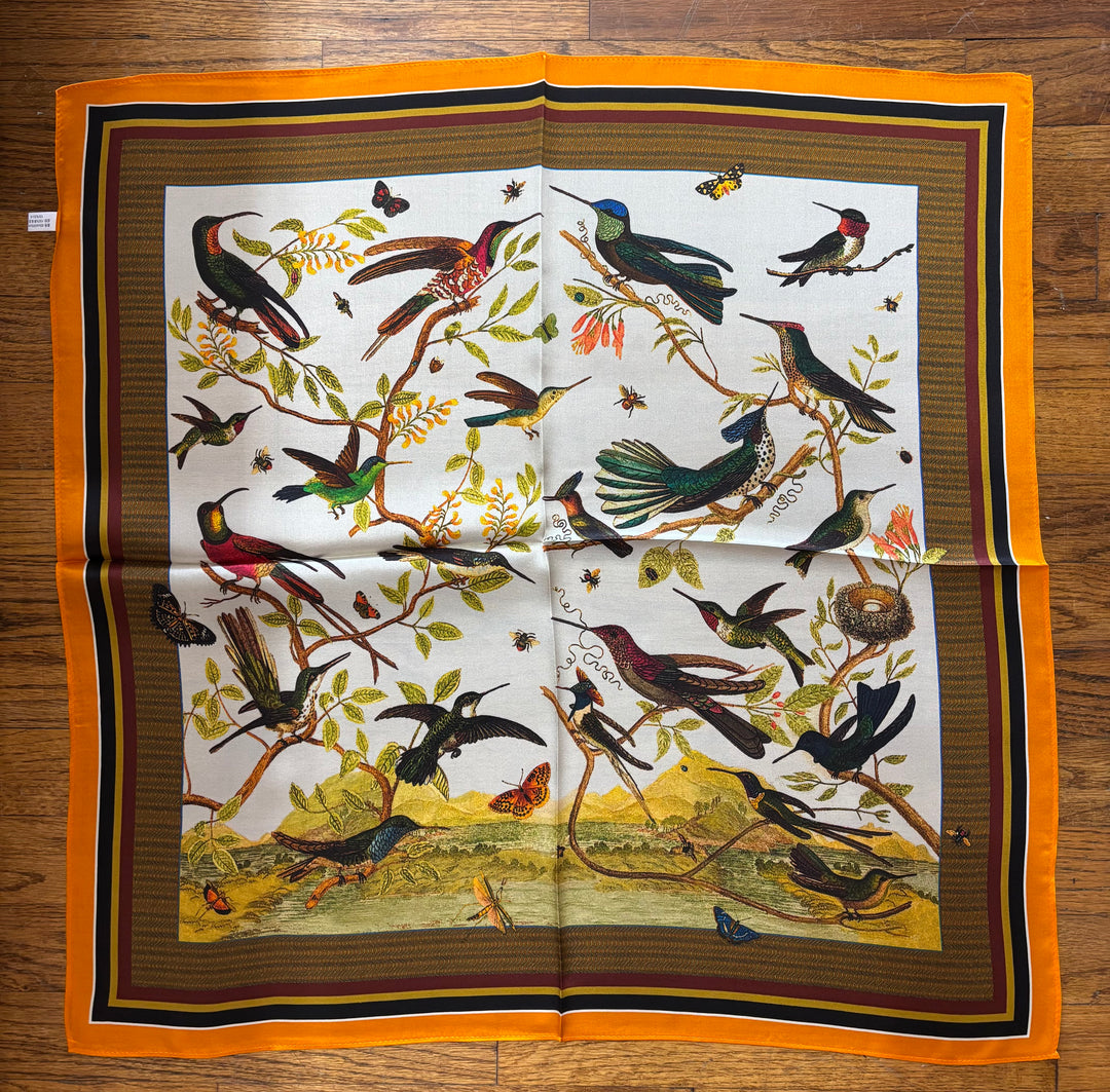Hummingbird Silk Scarf