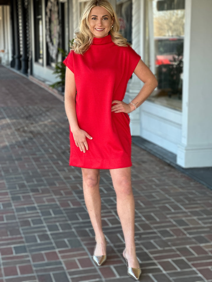 Jersey Pocket Dress in Red