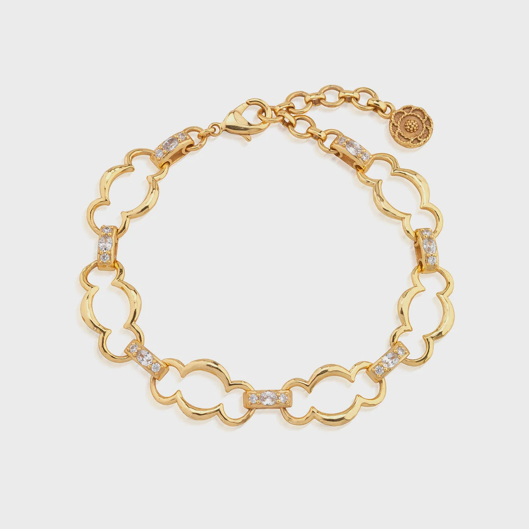 Capucine De Wulf Maharani Grande Chain Bracelet, 7.5"+2" - Clear Cubic Zirconia