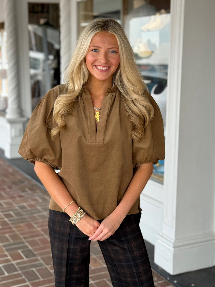 Finley Marcie Top in Corduroy