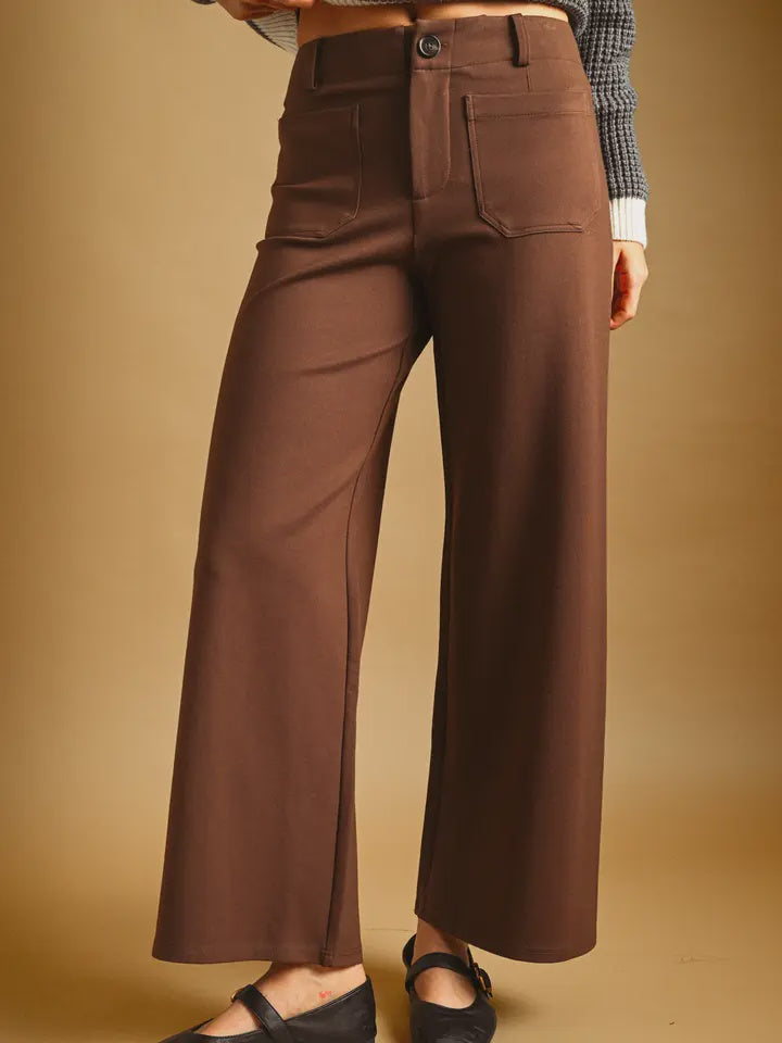Perfect Evening Brown Crop Pants