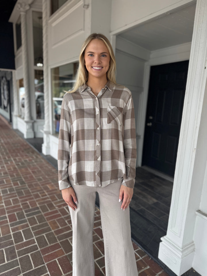 Rails Hunter Shirt in Dove Brown