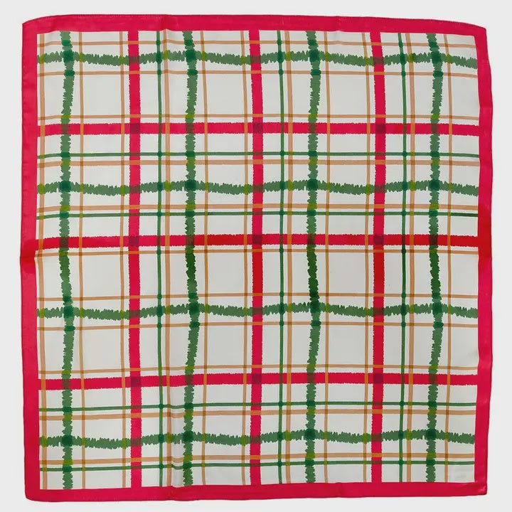 Holiday Plaid Pattern Square Scarf