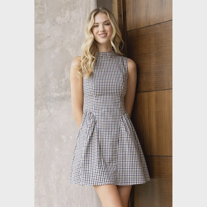 Day By Day Gingham Mini Dress