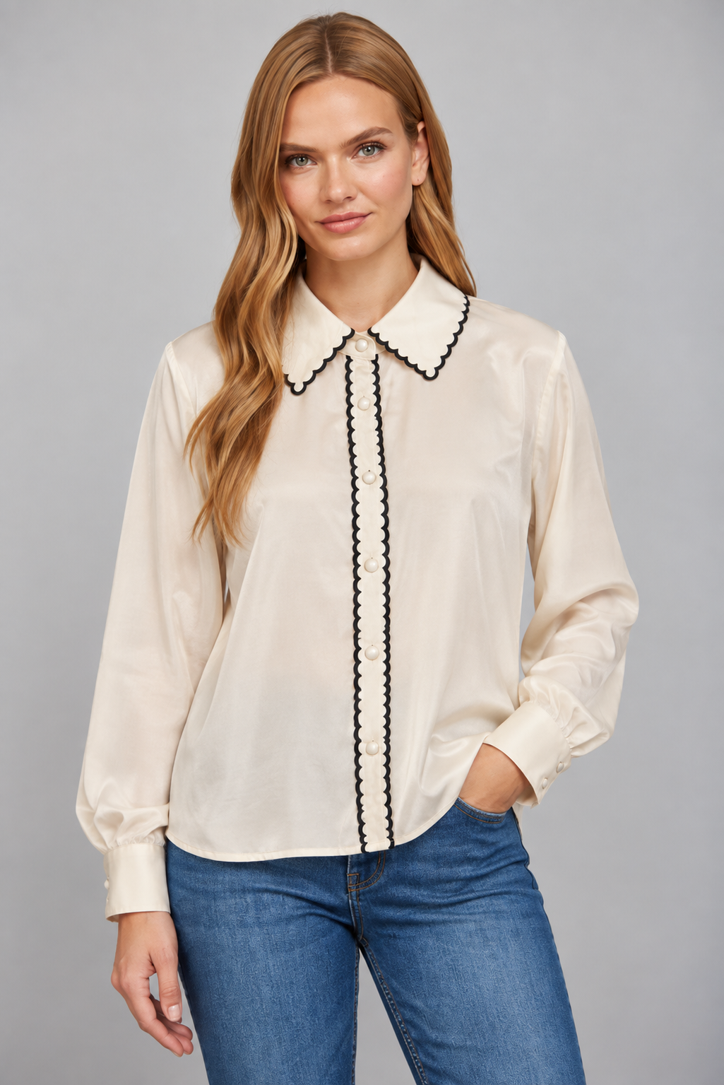 From The Top Beige Top
