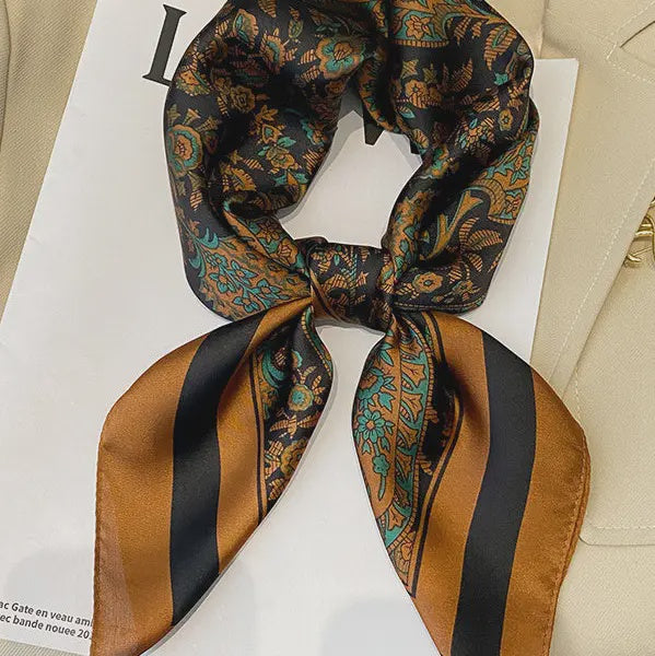 Printed Sun Protection Shawl & Scarf in Coffee