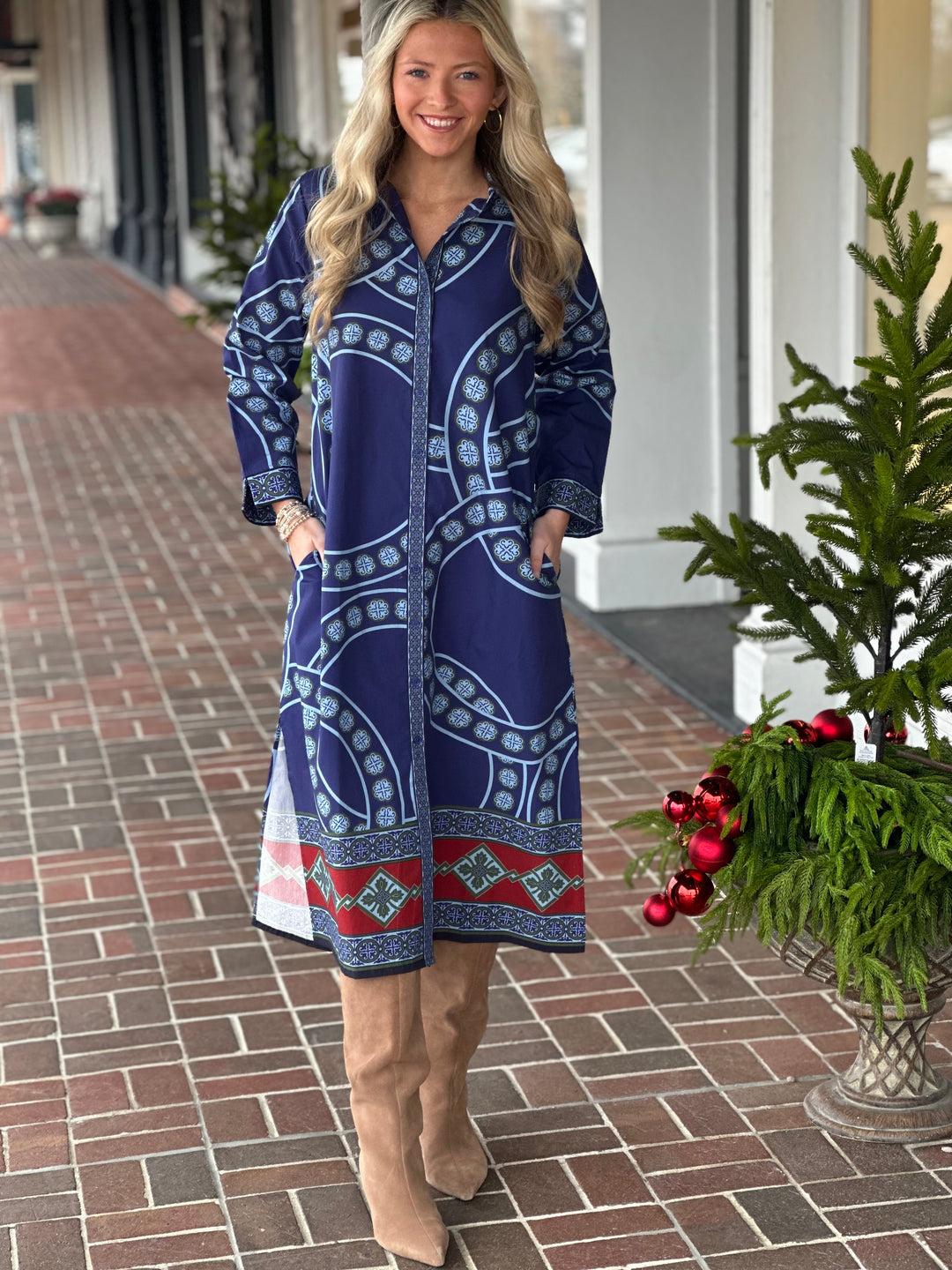 Eliza Dress in Vintage Circles