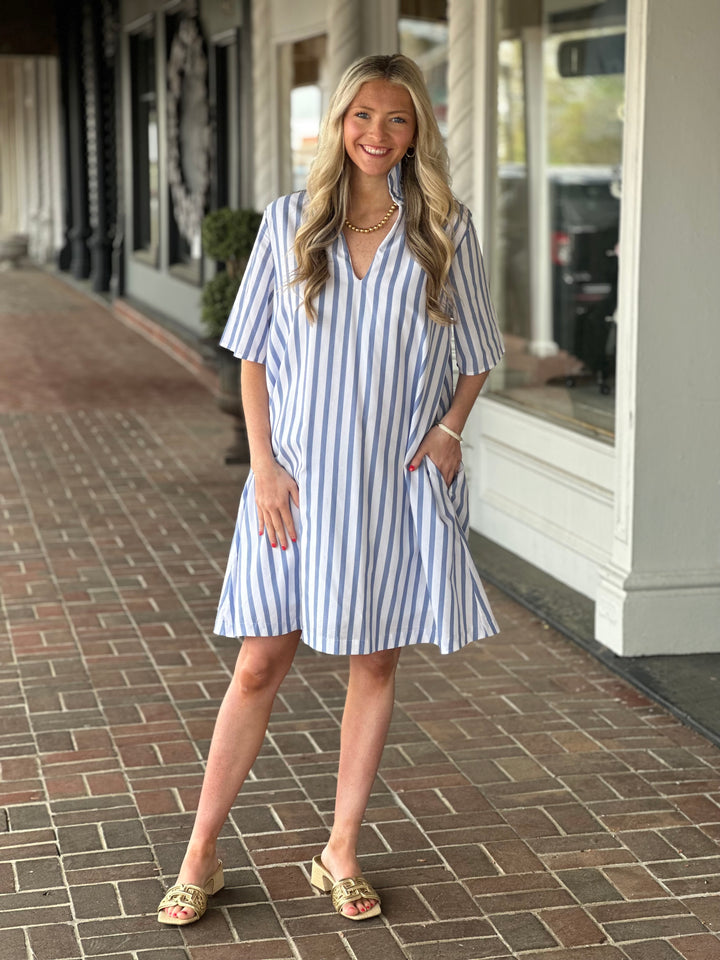 Adrienne Sloan Sky Seer Stripe Dress
