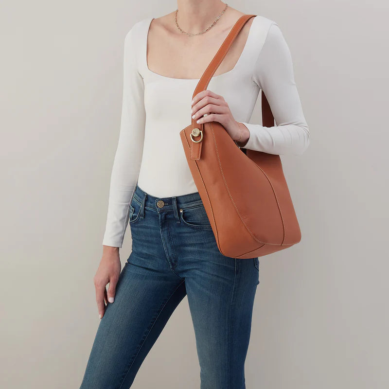 Hobo Camden Shoulder Bag in Burnished Caramel